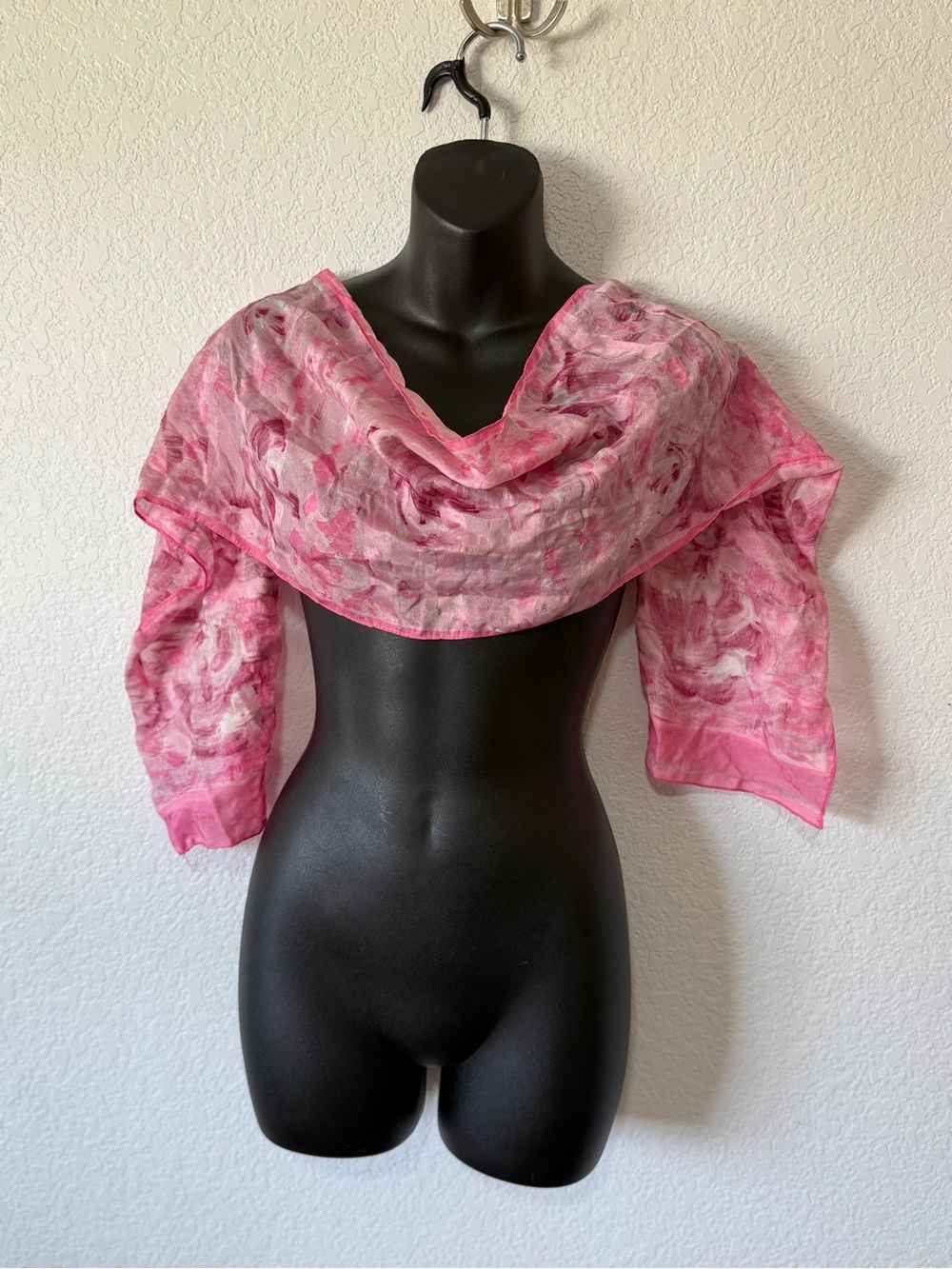 🌸 Coquette Pink Abstract Watercolor Scarf 🌸